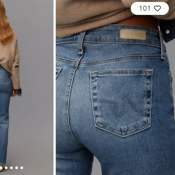 Great Condition AG Mari High-Rise Straight-Leg Jeans 24 - Picture 4 of 8